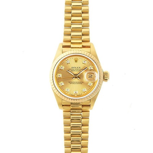 Luxury Watch Date Just Full Gold Diamond 8866 Women