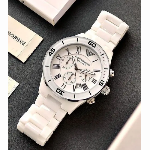 Luxury Watch Ceramica Series White Silver