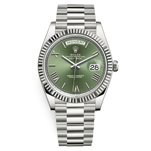 Luxury Watch DAYDATE STEEL GREEN DIAL 212