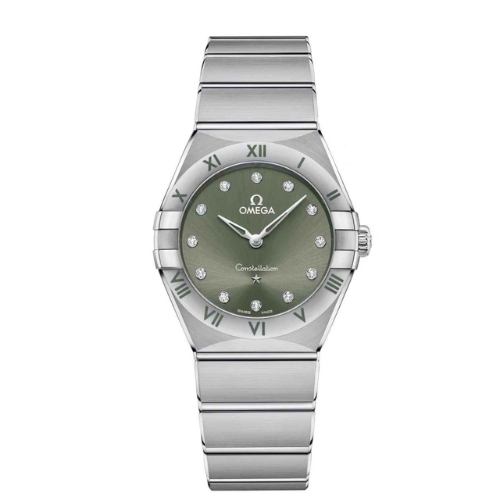 Designer Watch Omega Constellation Green 28mm Stainless Steel Ladies