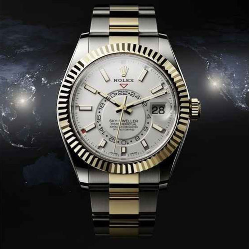 Luxury Watch sky dweller two tone white dial 533