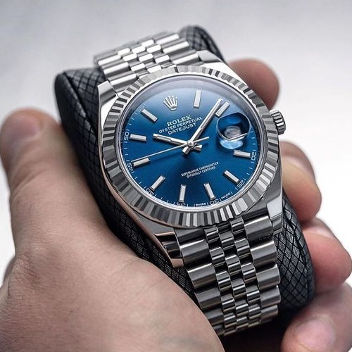 Luxury watch Datejust men Oystersteel Blue