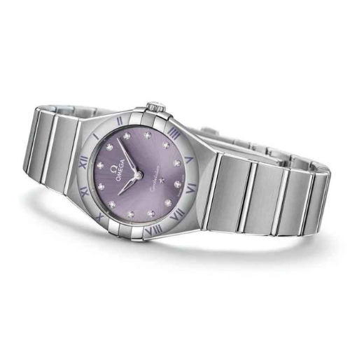 Designer Watch Constellation Purple 28mm Stainless Steel Ladies