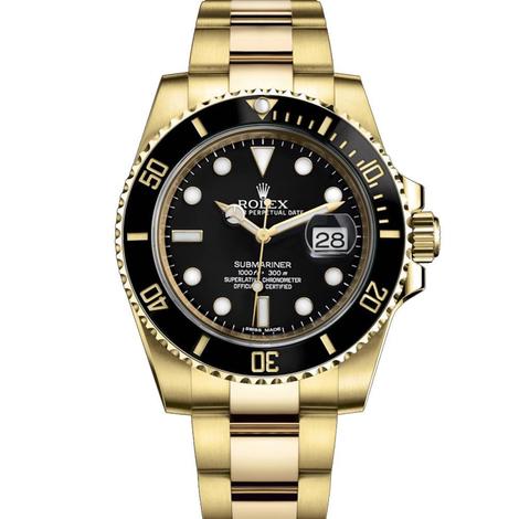 Luxury Watch Submariner Yellow Gold Black Dial 8987