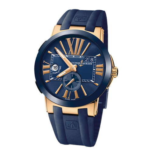 Branded Watch Executive Dual Time Mens Blue 9877